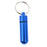 3 Pieces Mini Waterproof Pill Case Box Organizer Holder with Keychain Blue