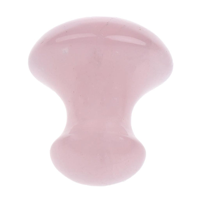 Crofta Women Facial Beauty Massage Jade Stone Relaxing Mushroom Massage Stone Pink