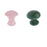 Crofta Women Facial Beauty Massage Jade Stone Relaxing Mushroom Massage Stone Pink