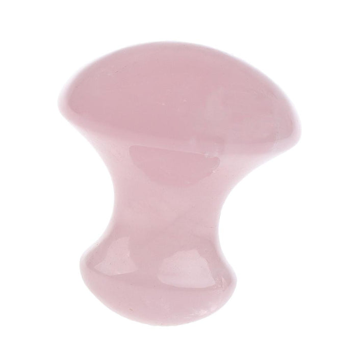 Crofta Women Facial Beauty Massage Jade Stone Relaxing Mushroom Massage Stone Pink