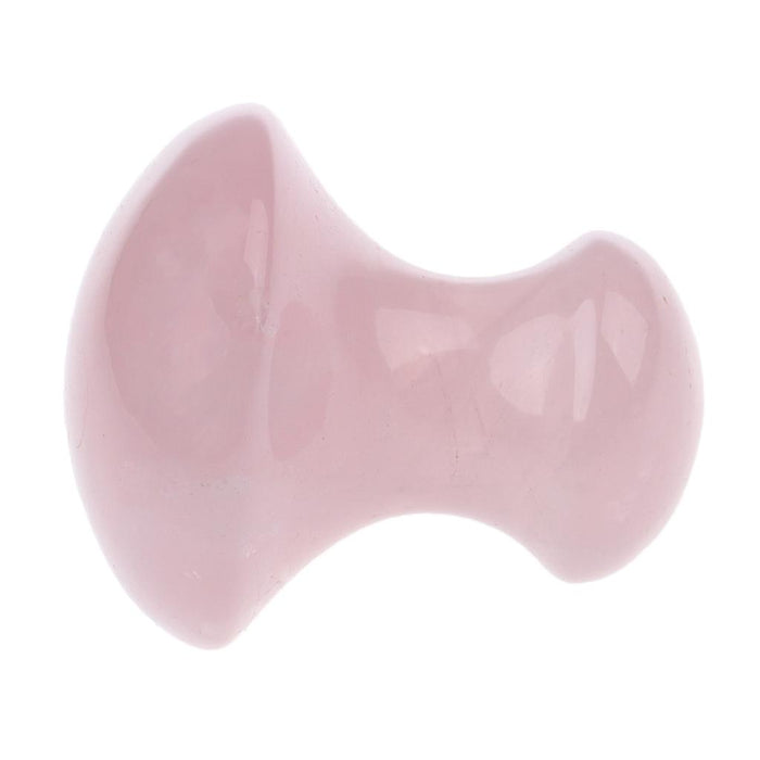 Crofta Women Facial Beauty Massage Jade Stone Relaxing Mushroom Massage Stone Pink