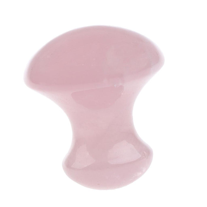 Crofta Women Facial Beauty Massage Jade Stone Relaxing Mushroom Massage Stone Pink