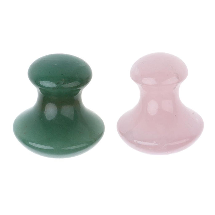 Crofta Women Facial Beauty Massage Jade Stone Relaxing Mushroom Massage Stone Pink