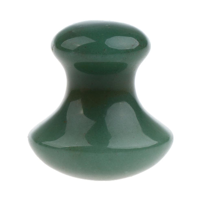 Crofta Women Facial Beauty Massage Jade Stone Relaxing Mushroom Massage Stone Green