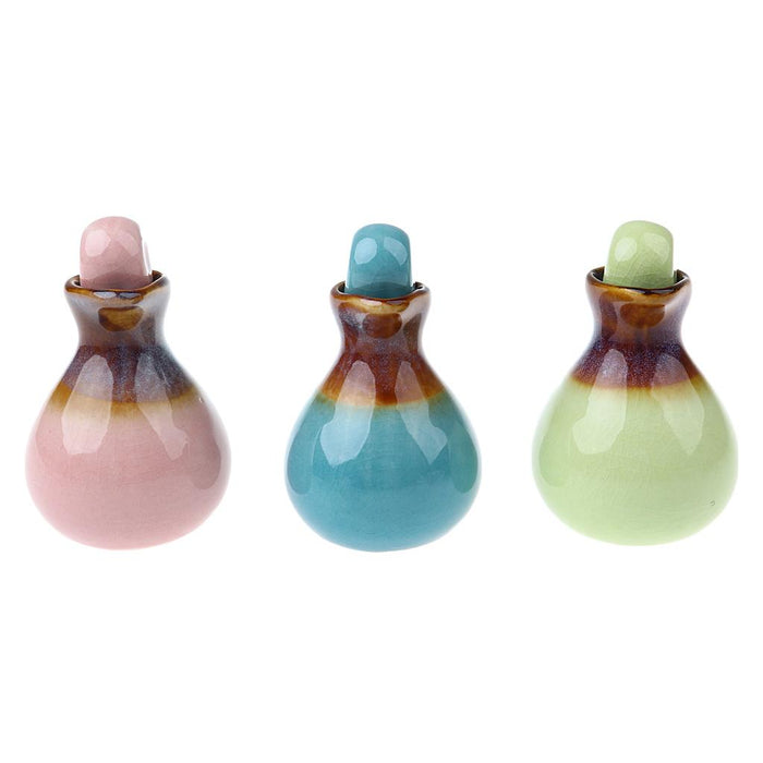 3Pieces Fragrance Diffuser Ceramic Essential Oil Bottle Fragrant Empty Vials Indoor Decoration Embellishment the Life