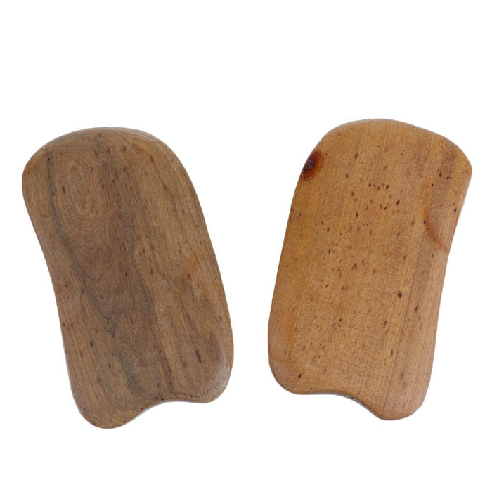 2 Pieces Natural Sandalwood Guasha Acupuncture Point Massage Board Scraping