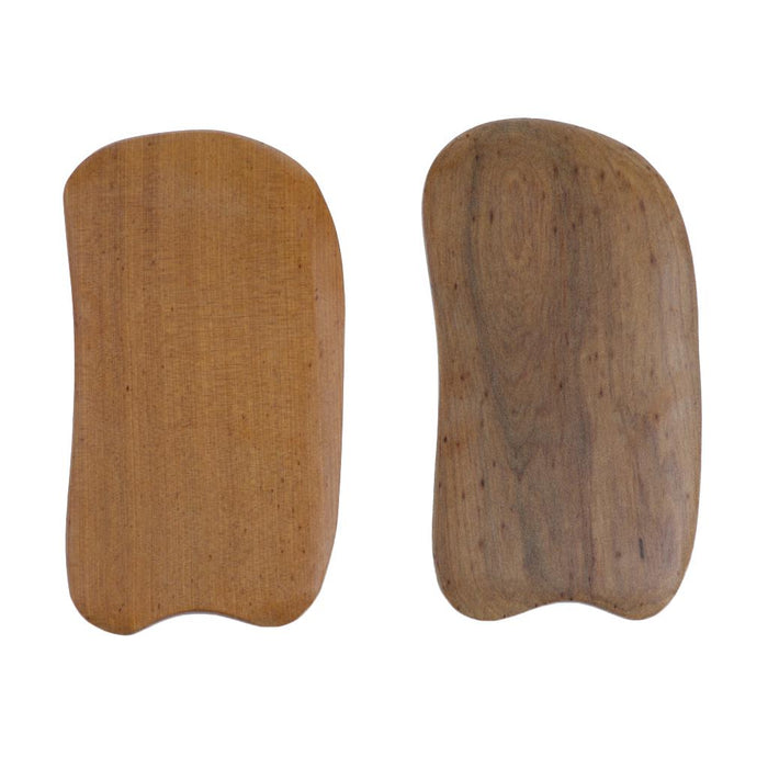 2 Pieces Natural Sandalwood Guasha Acupuncture Point Massage Board Scraping