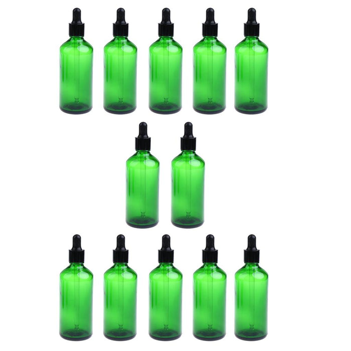 12 Pieces Empty Essential Oils Dropper Bottles Aromatherapy for 30ml Green