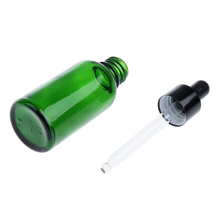 12 Pieces Empty Essential Oils Dropper Bottles Aromatherapy for 30ml Green