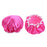 2 Pieces Double Layer Waterproof Shower Bathing Caps for Women Rose Red