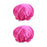 2 Pieces Double Layer Waterproof Shower Bathing Caps for Women Rose Red