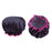 2 Pieces Double Layer Waterproof Shower Bathing Caps for Women Black #1