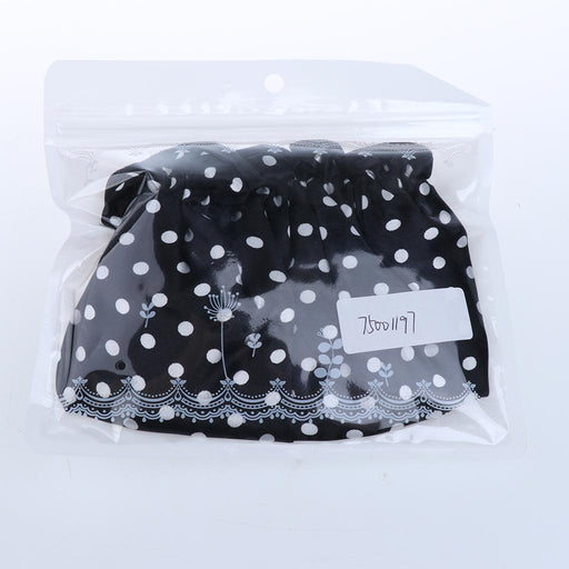 2 Pieces Double Layer Waterproof Shower Bathing Caps for Women Black #2