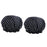 2 Pieces Double Layer Waterproof Shower Bathing Caps for Women Black #2