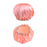 2 Pieces Women Reusable Shower Hats Waterproof Bathing Hair Caps Orange