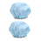 2 Pieces Women Reusable Shower Hats Waterproof Bathing Hair Caps Blue