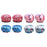 2 Pieces Waterproof Reusable Shower Cap Bath Hat for Women Lady Red