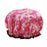 2 Pieces Waterproof Reusable Shower Cap Bath Hat for Women Lady Red