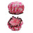 2 Pieces Waterproof Reusable Shower Cap Bath Hat for Women Lady Red