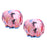 2 Pieces Waterproof Reusable Shower Cap Bath Hat for Women Lady Pink