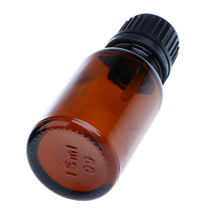 12 Pieces Glass Essential Oil Refillable Brown Amber Bottles for Travel 15ML