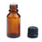 12 Pieces Glass Essential Oil Refillable Brown Amber Bottles for Travel 15ML