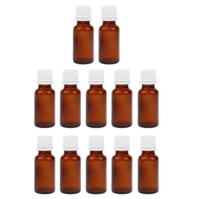 12 Pieces Essential Oils Glass Bottles With Orifice Reducer Dropper 20ml