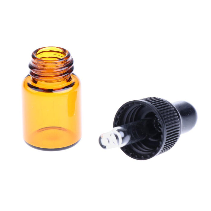 20 Pieces Mini Refillable Glass Dropper Bottle for Essential Oils 1ML