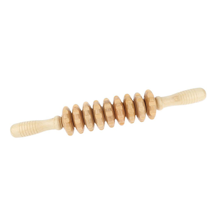 Crofta Wood Wheel Roller Stick Massager Muscle Body Self Massage Relax Tool 1#