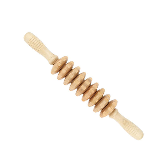 Crofta Wood Wheel Roller Stick Massager Muscle Body Self Massage Relax Tool 1#