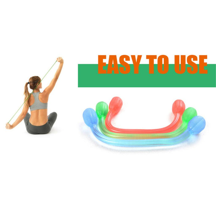 Crofta Yoga Fitness Gym Training Elastic Pull Stretch Resistance Band Rope Green