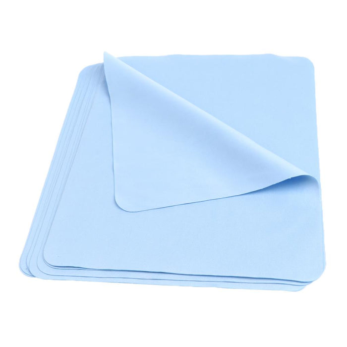 10 Pieces Microfiber Eyeglasse Cleaner Cloth for Spectacle Camera Lens Blue