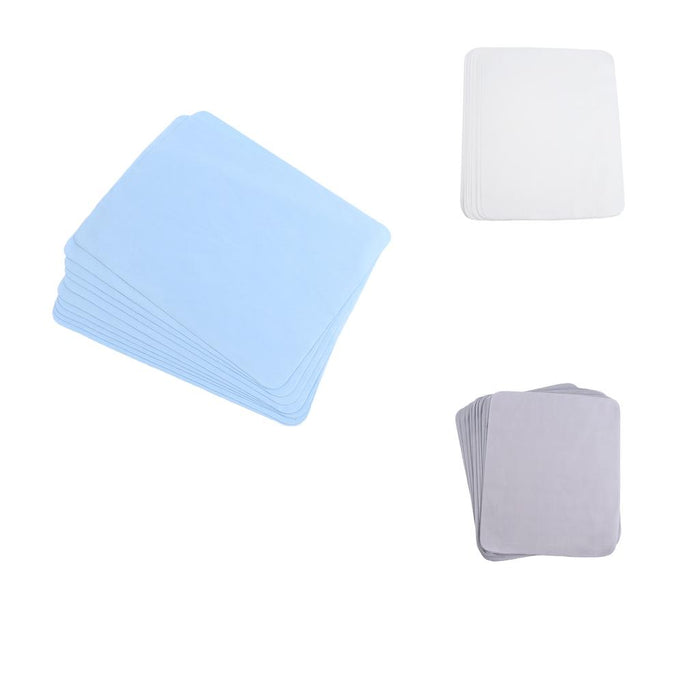 10 Pieces Microfiber Eyeglasse Cleaner Cloth for Spectacle Camera Lens Blue