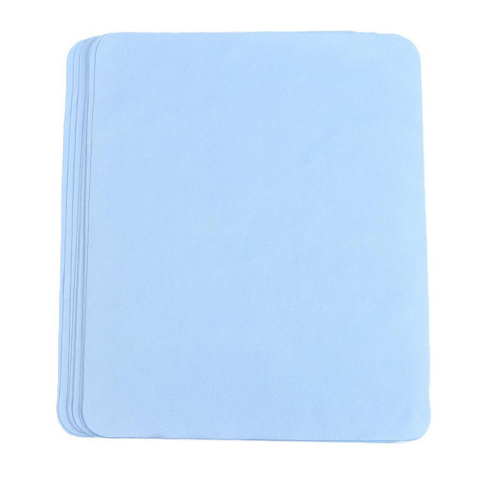 10 Pieces Microfiber Eyeglasse Cleaner Cloth for Spectacle Camera Lens Blue