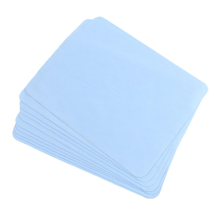 10 Pieces Microfiber Eyeglasse Cleaner Cloth for Spectacle Camera Lens Blue