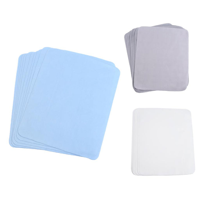 10 Pieces Microfiber Eyeglasse Cleaner Cloth for Spectacle Camera Lens Blue