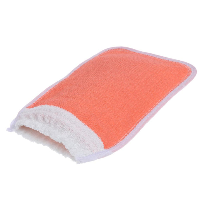 3 Pieces Bath Glove Shower Towel Mitt Back Body Scrub Exfoliating  Orange