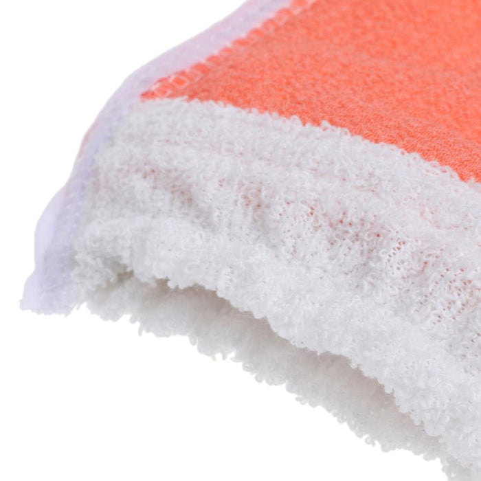 3 Pieces Bath Glove Shower Towel Mitt Back Body Scrub Exfoliating  Orange