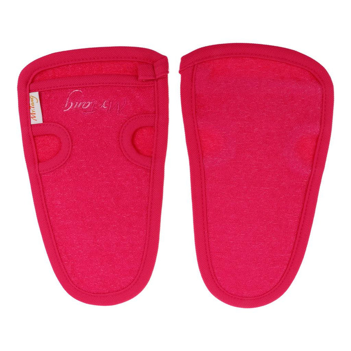 Crofta 2 Pieces Bath Washcloths Skin Exfoliator Glove Shower Body Clean Scrubber Red