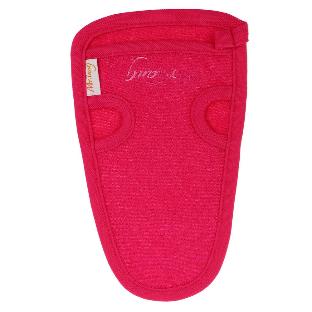 Crofta 2 Pieces Bath Washcloths Skin Exfoliator Glove Shower Body Clean Scrubber Red