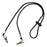 2 Pieces Adjustable Baby Elderly Adult Napkin Chains Clip Cord Neck Strap Napkin Lanyard String Strap Black