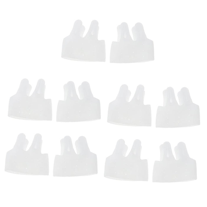 10 Pieces Gel Toe Sleeves Bunion Cushions Corns Protectors Cap Pad White