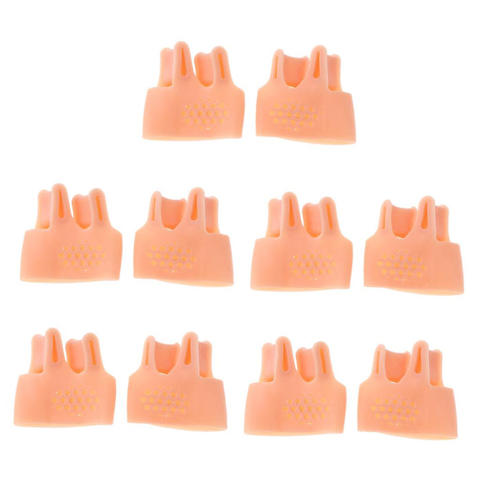 10 Pieces Gel Toe Sleeves Bunion Cushions Corns Protectors Cap Pad Skin