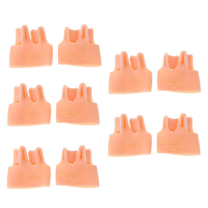 10 Pieces Gel Toe Sleeves Bunion Cushions Corns Protectors Cap Pad Skin