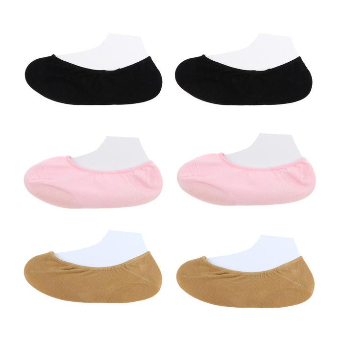 2 Pieces Breathable Gel Non Slip Invisible Socks Low Cut Shoe Liners Black