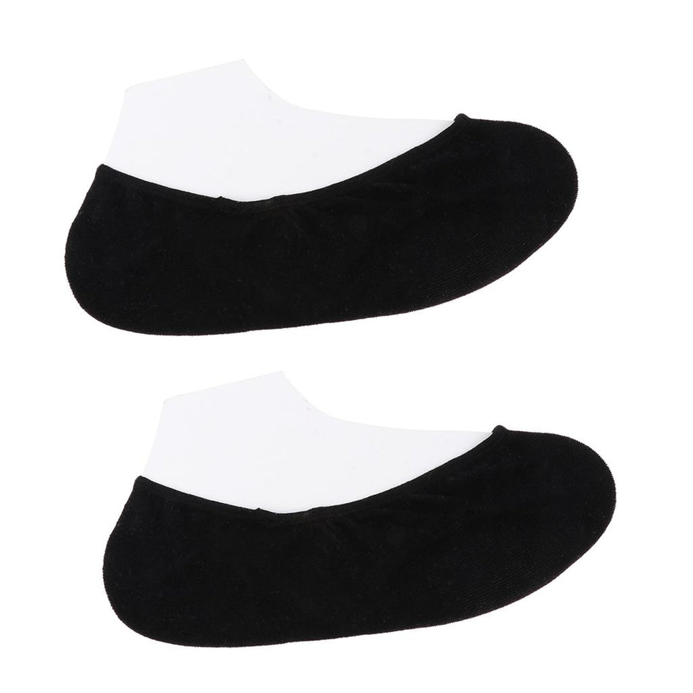 2 Pieces Breathable Gel Non Slip Invisible Socks Low Cut Shoe Liners Black