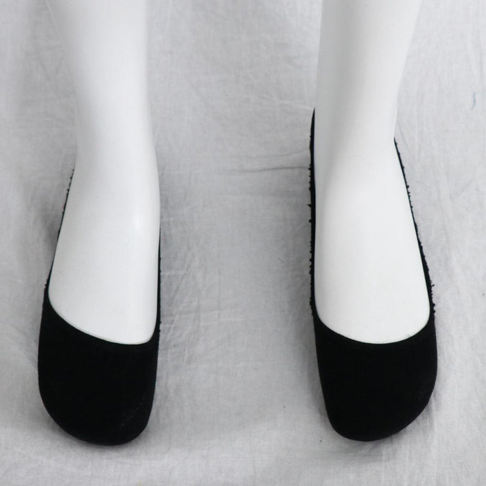 2 Pieces Breathable Gel Non Slip Invisible Socks Low Cut Shoe Liners Black