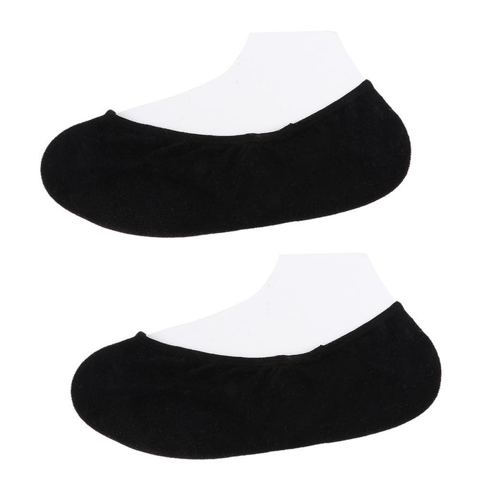 2 Pieces Breathable Gel Non Slip Invisible Socks Low Cut Shoe Liners Black