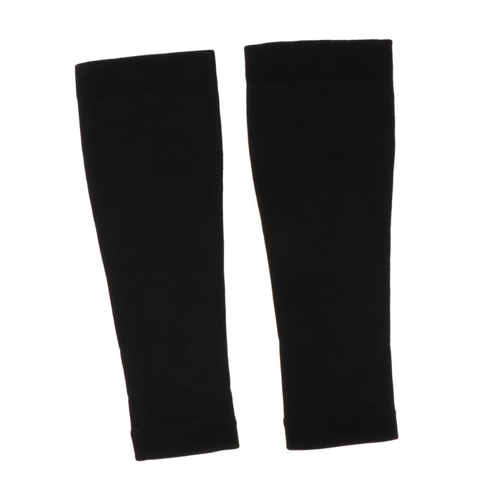 2 Pieces Outdoor Compression Socks Calf Sleeve Shin Splint Support Wrap Black