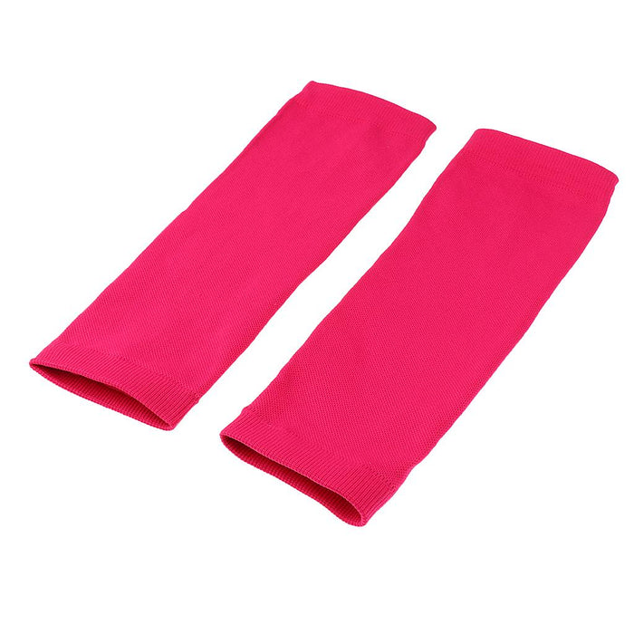 2 Pieces Outdoor Compression Socks Calf Sleeve Shin Splint Support Wrap Rose